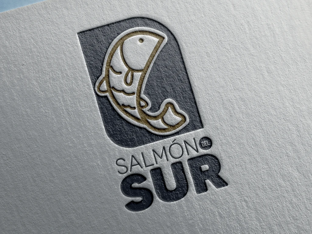 logotipo tienda de pescados y salmones